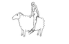 Mermaid Riding On A Sheep Image